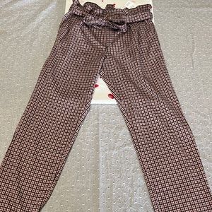 Paper bag waist flannel pants Size 13/14